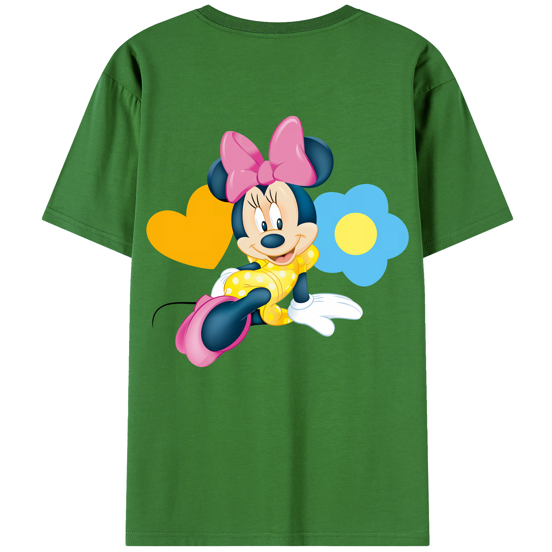 （画像用） ミッキーマウス Mickey Mouse レディース半袖Tシャツ(バックプリント)